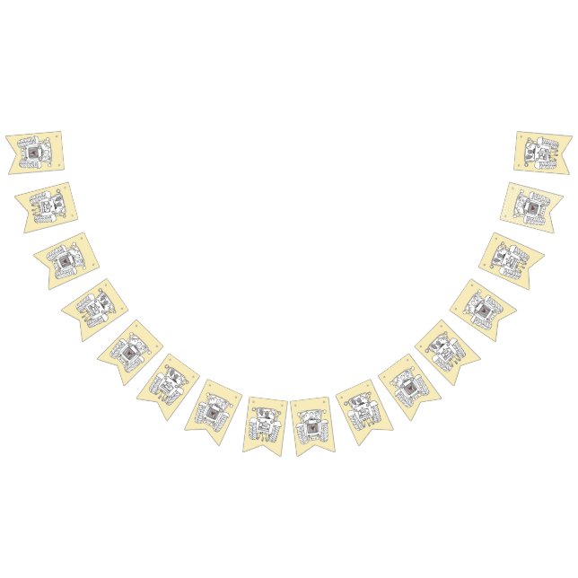 Bandeirinha Casamento Russo do País do Trator Personalizado (Todos)