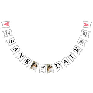 Bandeirinha Casamento Salve a Data Fotos Anúncio Único