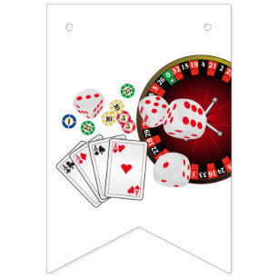 Bandeirinha casino, feliz aniversário, BUNNING BANNER