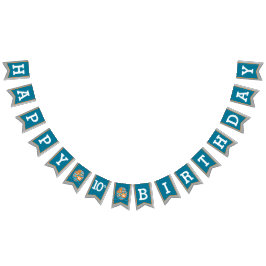 Bandeirinha Cavaleiros e cinza de aniversário feliz medieval d