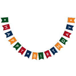 Bandeirinha Celebração do feliz aniversario alguma cor algum