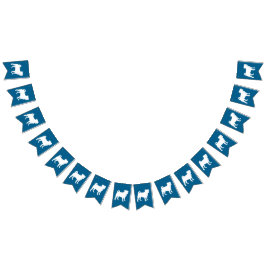 Bandeirinha Celebração do Tema Azul do Partido Pug