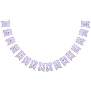 Bandeirinha Celebração - Lavanda Roxa - Letra Funk Roxa