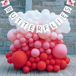 Bandeirinha Chá de Bebê Borboletas Florais