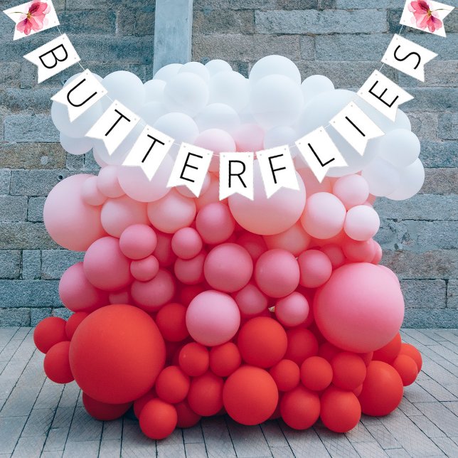 Bandeirinha Chá de Bebê Floral Borboletas (Criador carregado)