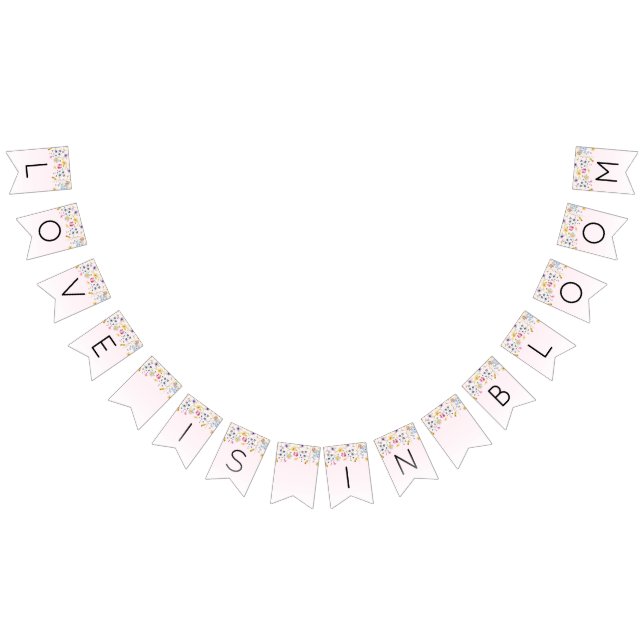 Bandeirinha Chá de Bebê Rosa Blush Elegante (Todos)