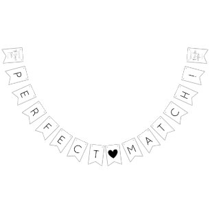 Bandeirinha Chá de casamento de Script Moderno