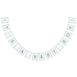 Bandeirinha Chá de fraldas Amarelo/Azul/Castelo, faixa de Swal