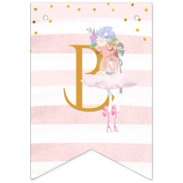 Bandeirinha Chá de fraldas Ballerinas de dança adorável