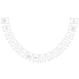 Bandeirinha Chá de fraldas Bath Boy do Baby Elephant