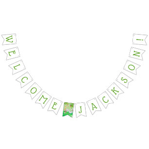 Bandeirinha Chá de fraldas bem-vindo dos animais bonitos do