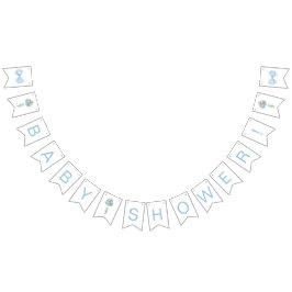 Bandeirinha Chá de fraldas de Balões Azuis