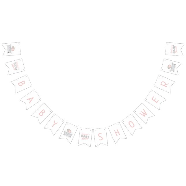 Bandeirinha Chá de fraldas de Bebê Elefante Bath Girl (Todos)