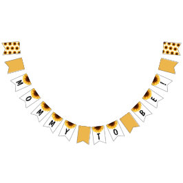 Bandeirinha Chá de fraldas de boas-vindas de Sunflower