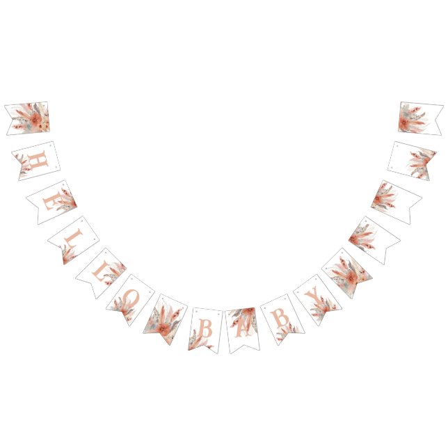 Bandeirinha chá de fraldas de erva bohoPampas (Todos)