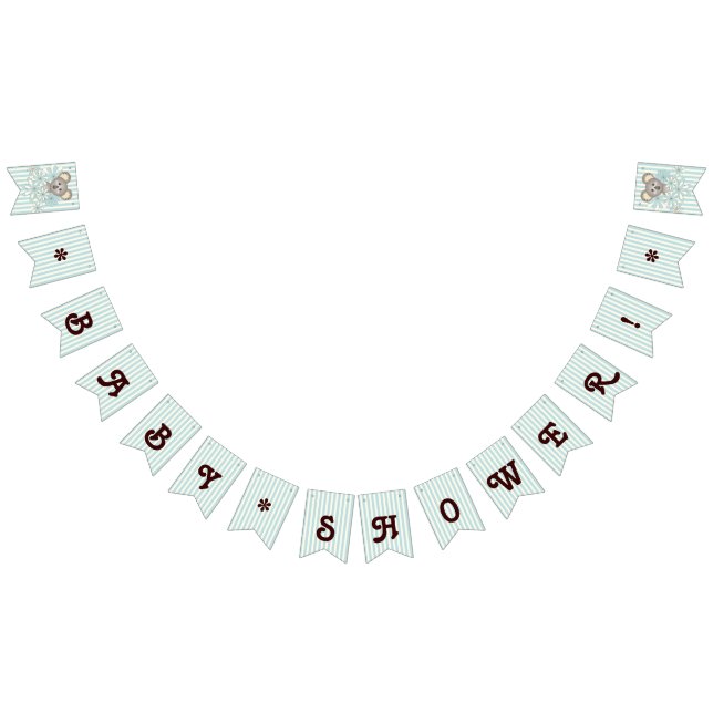 Bandeirinha Chá de fraldas de Garoto Koala, Gama Azul Pastel (Todos)