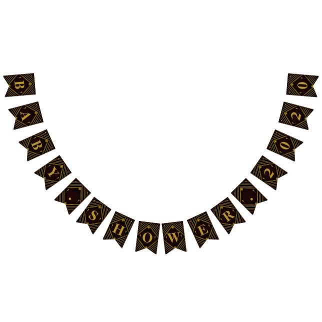 Bandeirinha Chá de fraldas de Gatsby Dourado de 2020 (Todos)