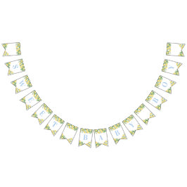 Bandeirinha Chá de fraldas de Pastel Blue Lemons Sweet Boy