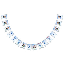 Bandeirinha Chá de fraldas do bebê e do German shepherd