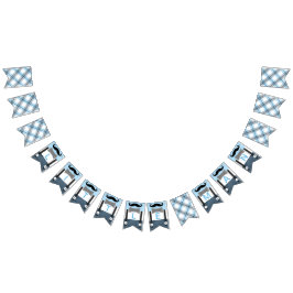 Bandeirinha Chá de fraldas do marinho azul-bebê