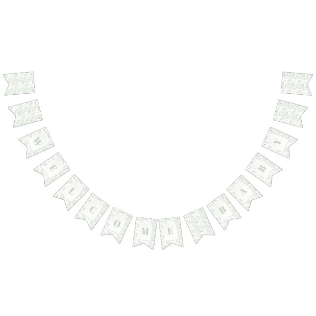 Bandeirinha Chá de fraldas do Tema da Selva do Safari Verde D  (Todos)