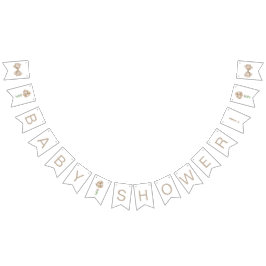 Bandeirinha Chá de fraldas dos Balões Beige