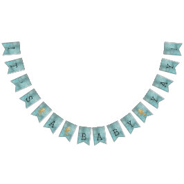 Bandeirinha Chá de fraldas Dourado Dolphin Baby, Swallowtail B