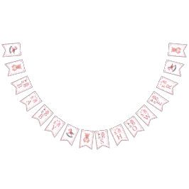 Bandeirinha Chá de fraldas É Frio Fora da faixa de Menina Rosa