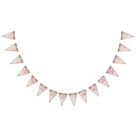 Bandeirinha Chá de fraldas Floral Vintage de Garota Doce