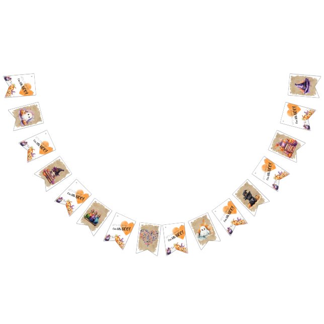 Bandeirinha Chá de fraldas Halloween Um pequeno Boo (Todos)