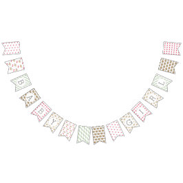 Bandeirinha Chá de fraldas Ilustrado Da Baby Girl