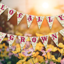 Chá de fraldas Rosa Padrão Floral Cultivado Localm