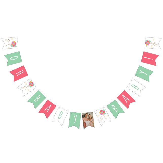 Bandeirinha Chá de fraldas Snoopy e Balões (Todos)