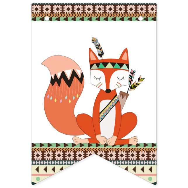 Bandeirinha Chá de fraldas Tribal (Primeira Bandeira)