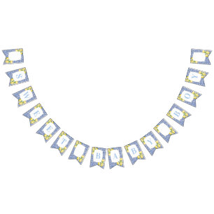 Bandeirinha Chá De Menino Azul E Doce Branco, Lemons Italiano