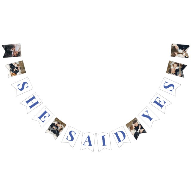 Bandeirinha Chá de Noiva Azul Fotos Elegantes (Todos)