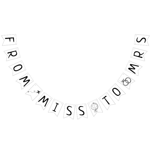 Bandeirinha Chá de Noiva Temático de Viagem de Senhorita para  (Todos)