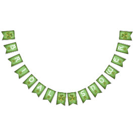 Bandeirinha chá de panela de casamento irlandês do trevo Doura