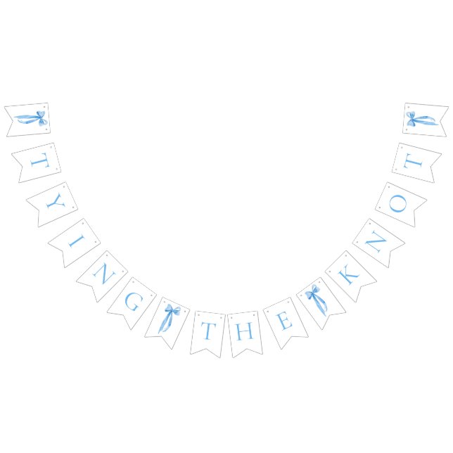 Bandeirinha Chá de Panela Dusty Blue Bow Amarrando o Nó (Todos)