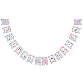 Bandeirinha Chá de panela Floral Cor de Água do Pastel Rosa