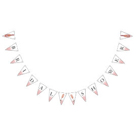 Bandeirinha Chá de panela Glitter Dourado rosa