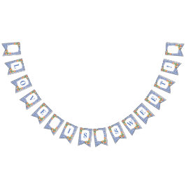 Bandeirinha Chá de panela Impressão Branco Azul Laranja Citrus