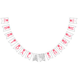 Bandeirinha Chá de panela vermelho branco de poste