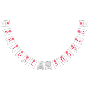 Bandeirinha Chá de panela vermelho branco de poste