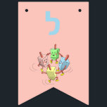 Bandeirinha Chanukah personalizou o banner da dridela dançante<br><div class="desc">Surpreenda o seu convidado com uma faixa de chanukah personalizada. Adicione seu nome de família para torná-lo mais pessoal.</div>