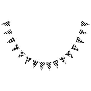 Bandeirinha Checkered preto