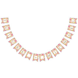 Bandeirinha Chic Boho Floral Future Sra. Chá de panela