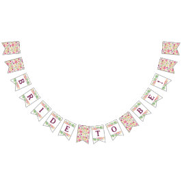 Bandeirinha Chic Floral Brilhante para ser Chá de panela