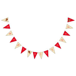 Bandeirinha Chicago Deep Dish Pizza Party Feliz Aniversário