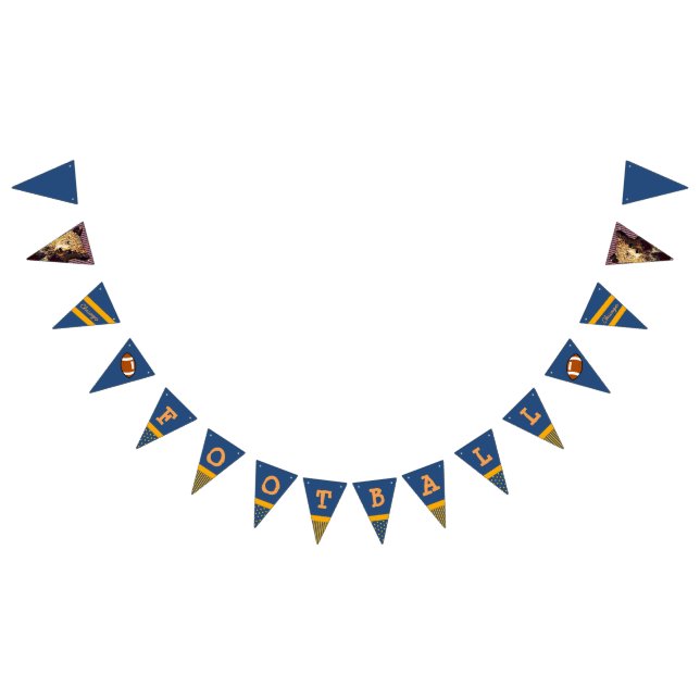 Bandeirinha Chicago Futebol Team Orange Blue Banner (Todos)